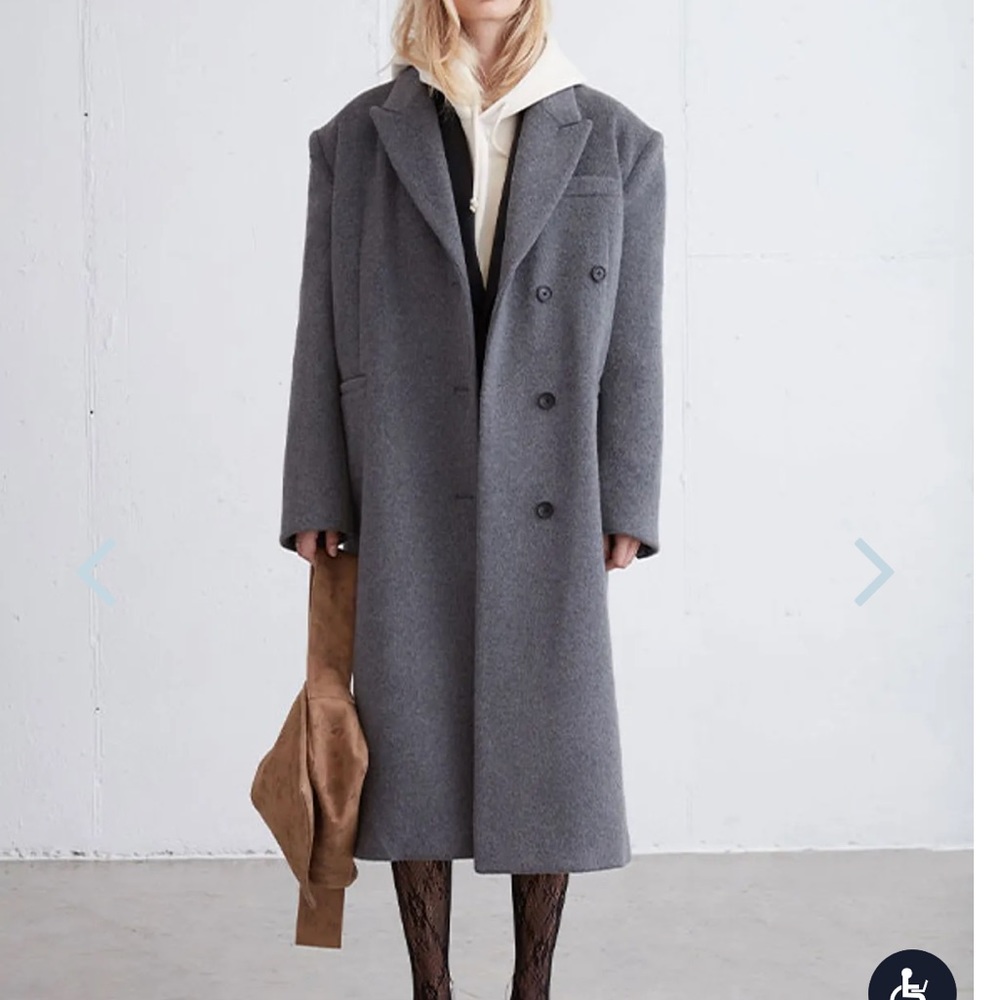 Oak + Fort OVERSIZED WOOL BLEND COAT L/XL